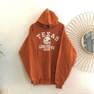 Jerzees x Texas Longhorns Football Men Orange sweatshirt hoodie long sleeve